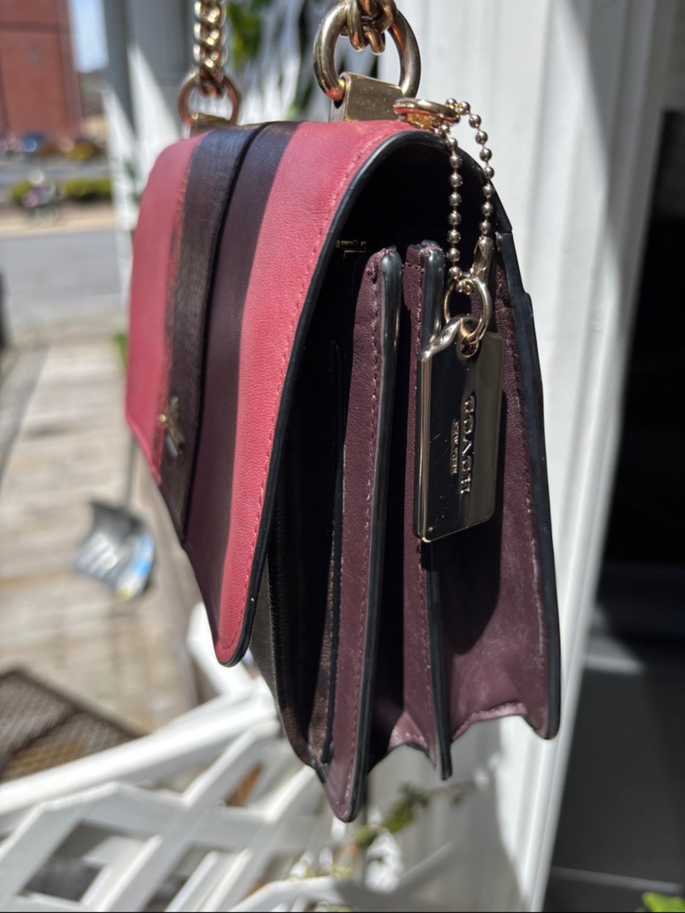 Coach Klare snake print red & brown - Picture 10 of 12